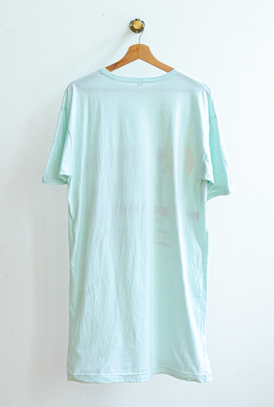 vintage zebra night t-shirt mint green