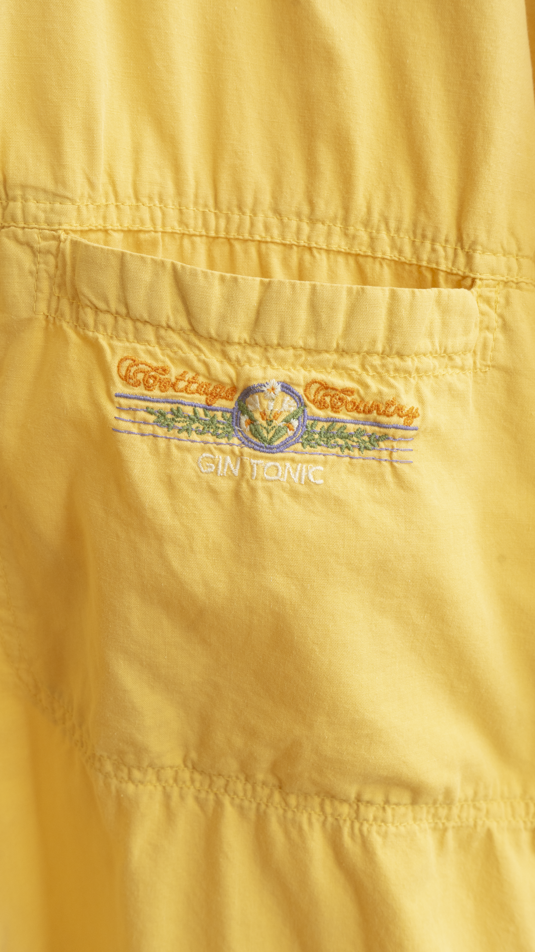 pocket yellow vintage shirt by gin tonic