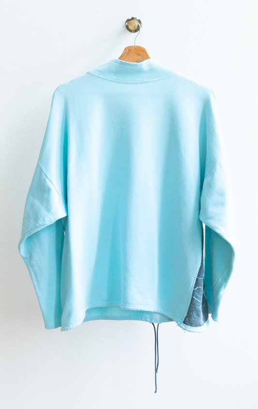 light blue secondhand skiing sweater 80s Fresh Vintage