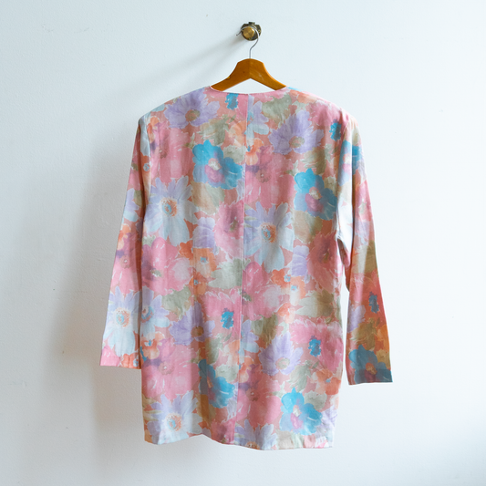 summer vintage floral blazer
