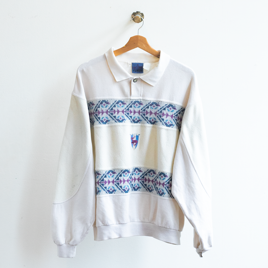 80s White Lotto Outdoor gorpcore Indie Sweater