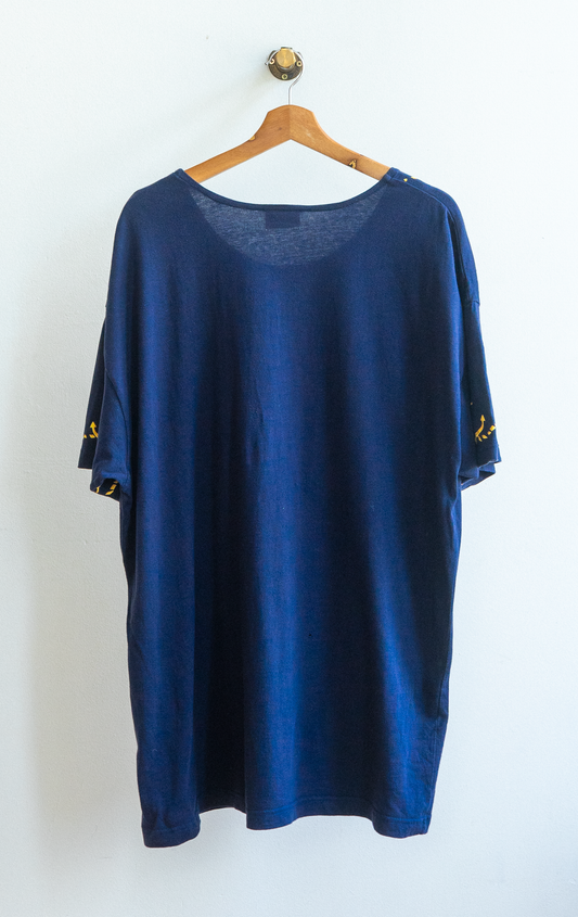 back of navy nightwear boat themed oversized t-shirt fresh vintage