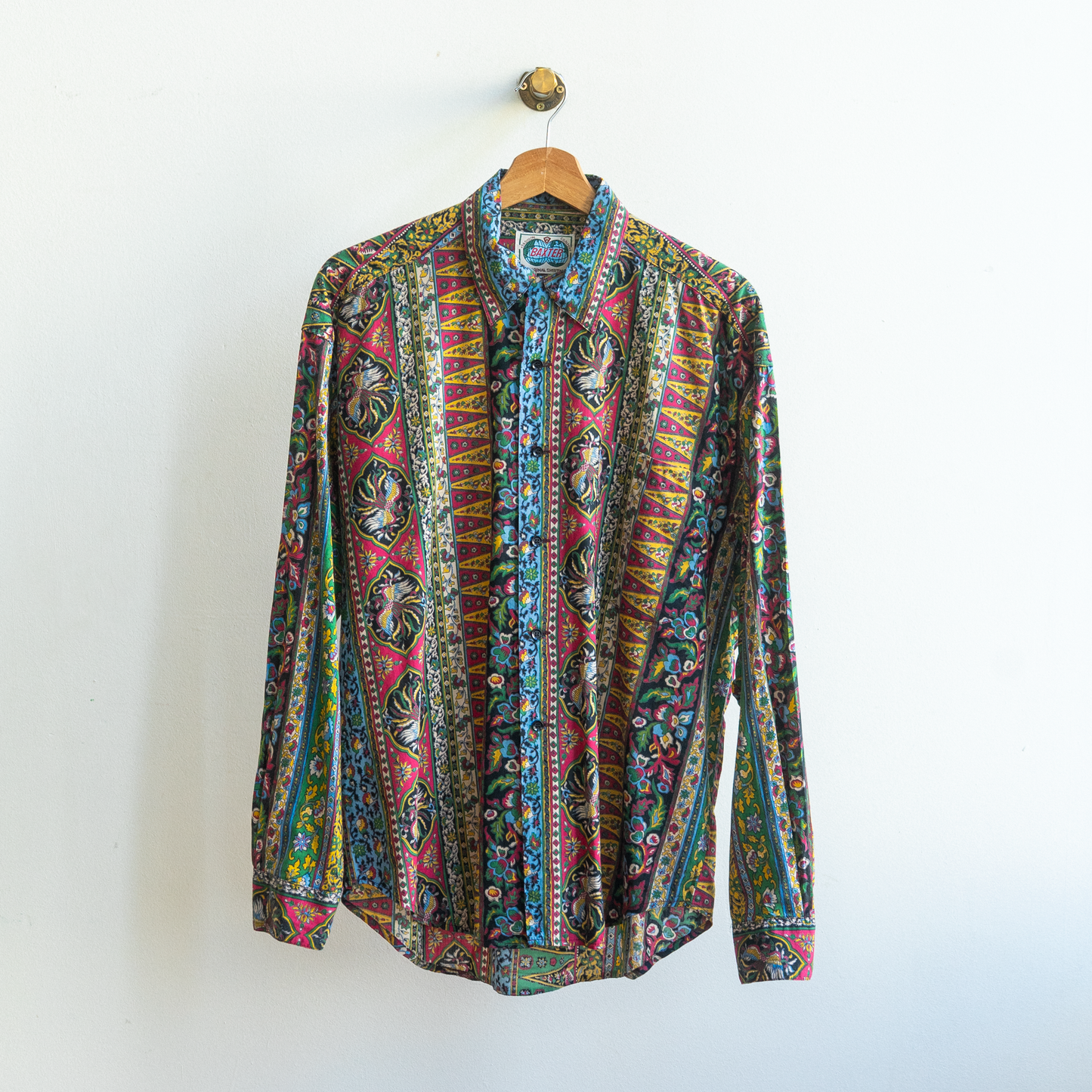 veelkleurig vintage hemd 