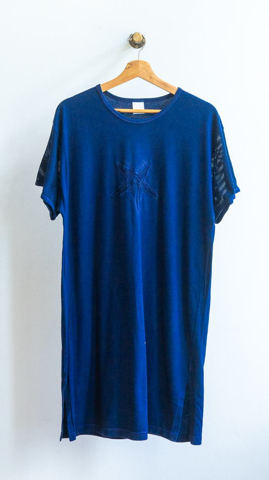 secondhand seaside navy beach dress or nightgown