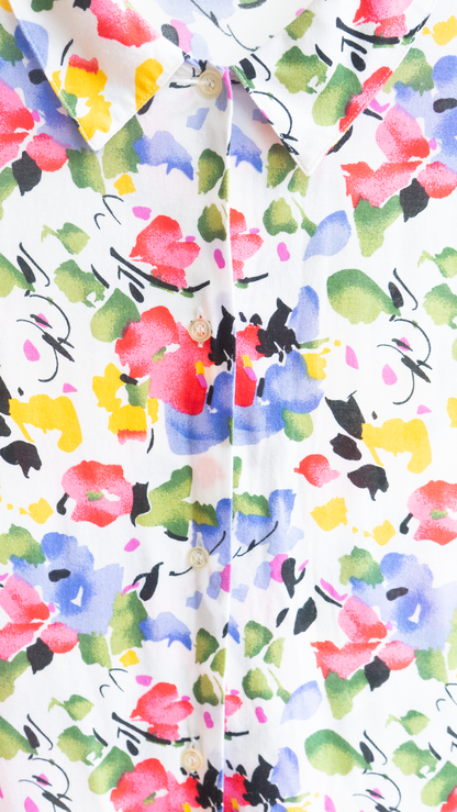 detail vintage blouse met kleurige bloemen fresh vintage