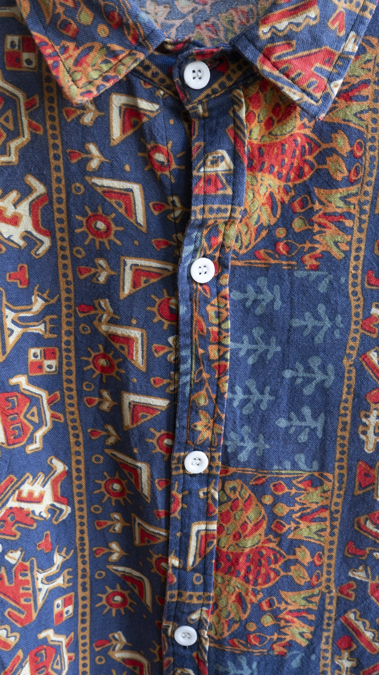 Blue Patterned Shirt