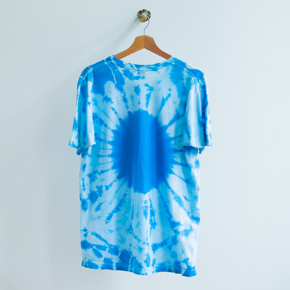 blue basketball themed tie dye T-shirt from the late 90s