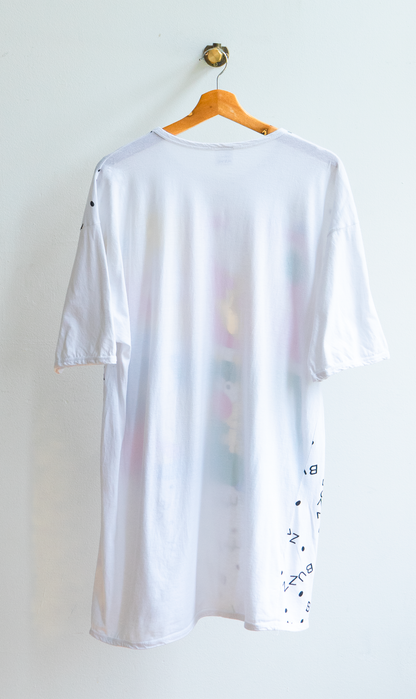 secondhand oversized white sleeping t-shirt 90s YK