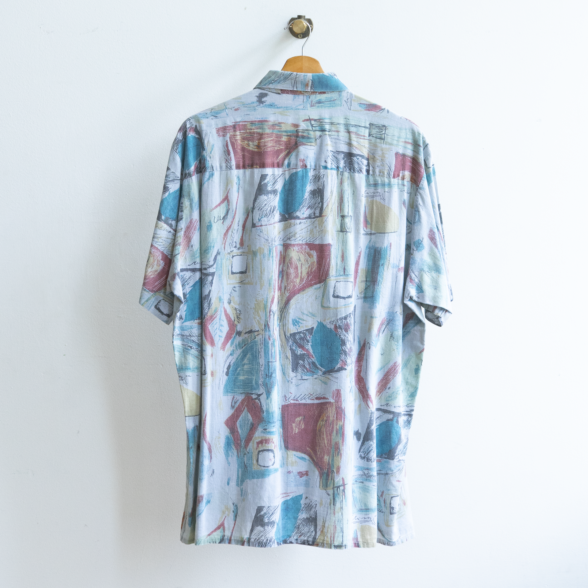 blue abstract shirt back fresh vintage