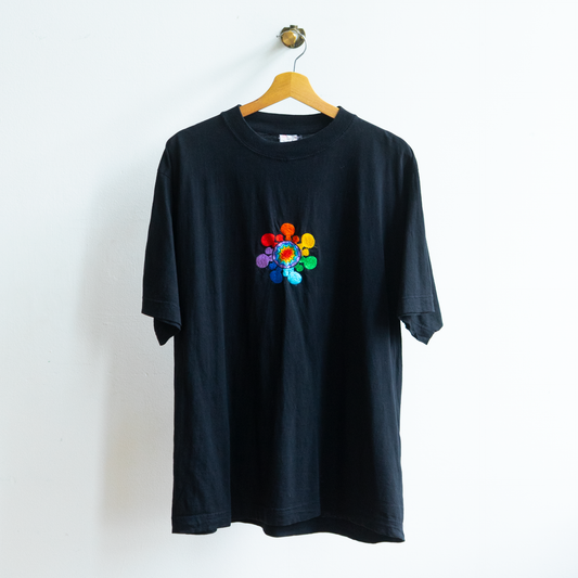secondhand black flower power T-shirt Fresh Vintage
