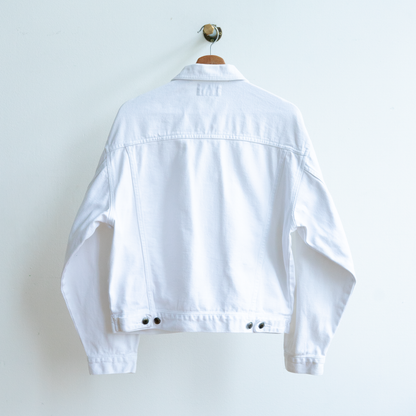witte vintage jeansjas achterkant