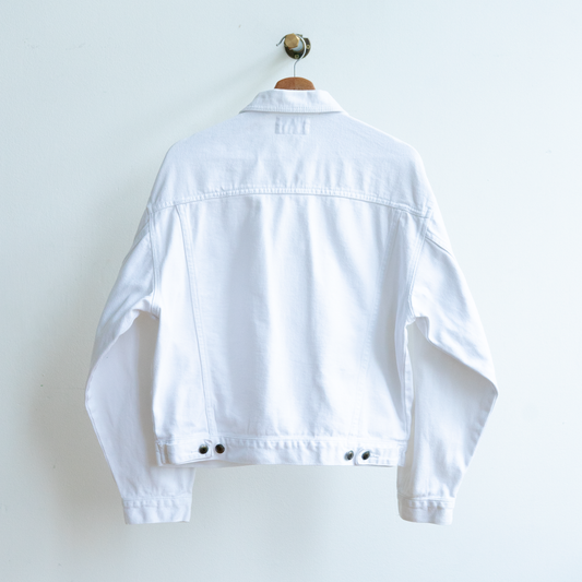 witte vintage jeansjas achterkant