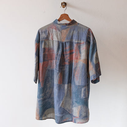 peinture-vintage-hemd-multi-kleuren-grauw